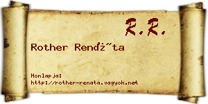 Rother Renáta névjegykártya
